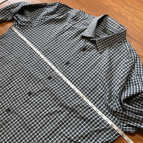 John Bartlett consensus 💯cotton gray plaid men’s l/s chest pocket shirt XXL 🌞 - Picture 10 of 15